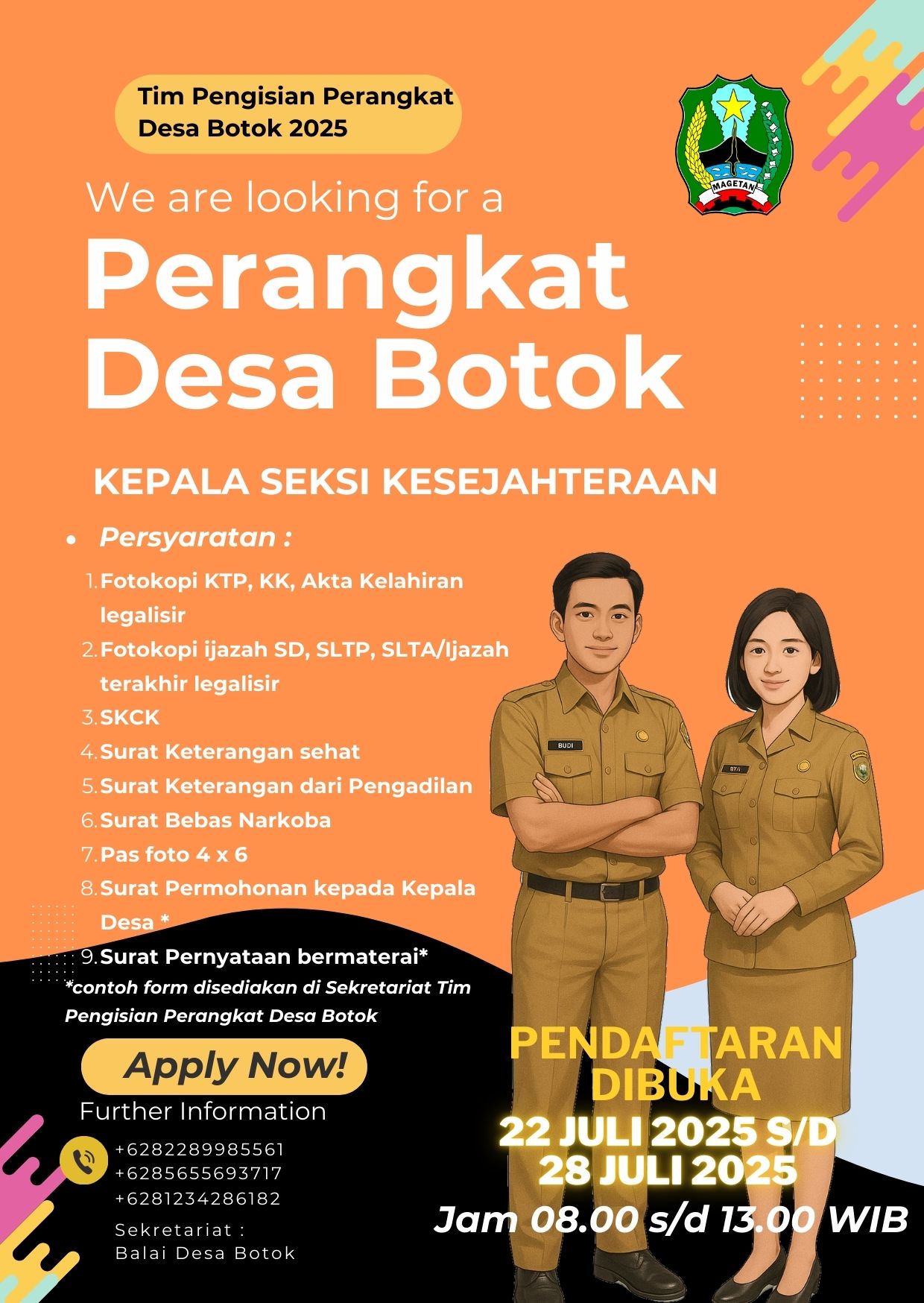 PEMBUKAAN PENDAFATARAN PENGISIAN PERANGKAT DESA BOTOK